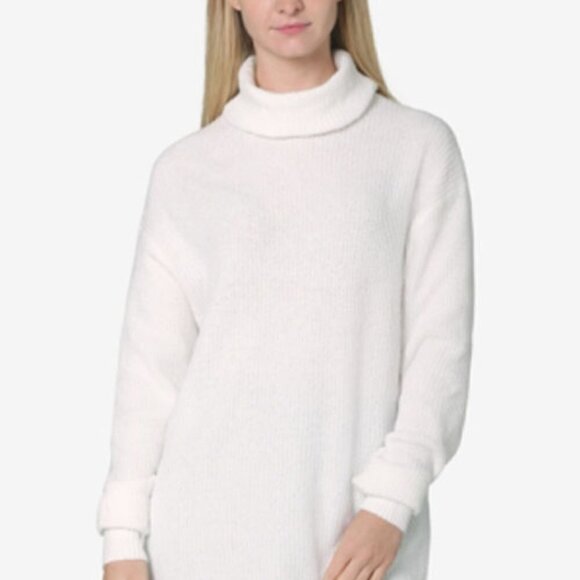 JR362 Polly & Esther White Juniors' Comfy Cowlneck Tunic Sweater Size XL - Picture 1 of 2